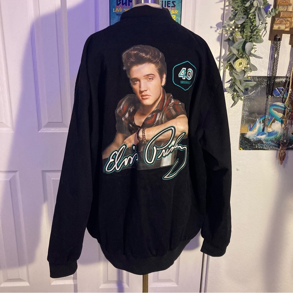 Elvis Presley Black Bomber Jacket